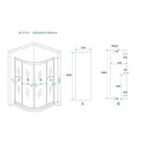 ACTIE Wiesbaden Douchecabine | Kwartrond 80x80x190cm | 5mm Helder Glas - thumbnail