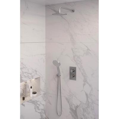 Brushed Edition thermostatische inbouw regendouche SET met 3-weg omstelling en handdouche