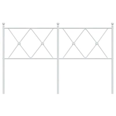 Hoofdbord 137 cm metaal wit