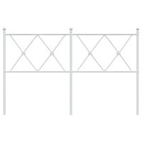 Hoofdbord 137 cm metaal wit - thumbnail