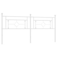Hoofdbord 200 cm metaal wit - thumbnail
