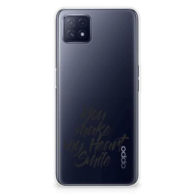 OPPO A53 5G | OPPO A73 5G | Siliconen hoesje | met naam Heart Smile OPPO A53 5G | OPPO A73 5G | Siliconen hoesje | met naam Heart Smile