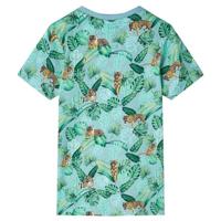 Kindershirt 104 gemleerd lichtgroen - thumbnail