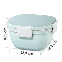 Xavax Saladebox To Go Dressingres. Topping-ged. 3 Vakken Bestek 1,4l Past.bl - thumbnail