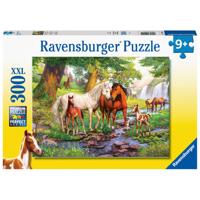 Ravensburger legpuzzel xxl wilde paarden bij de rivier, 300st. - thumbnail