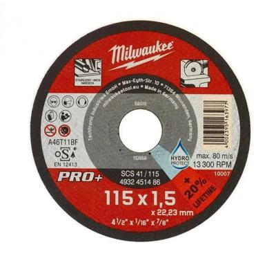 Milwaukee Dunne metaaldoorslijpschijven PRO+ SCS 41/115 x 1,5 x 22 mm - 4932451486