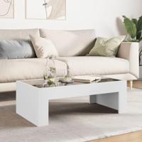 Salontafel met Infinity LED 90x50x30 cm wit - thumbnail