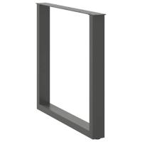 Eettafelpoten 2 st U-vormig 80x(72-73) cm staal antraciet - thumbnail