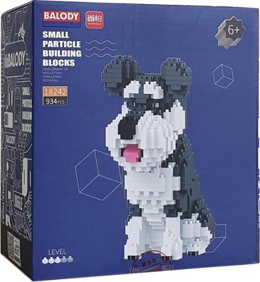 Balody schnauzer hond met nanoblocks mini lego bouwstenen 934 onderdelen