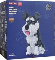 Balody schnauzer hond met nanoblocks mini lego bouwstenen 934 onderdelen - thumbnail