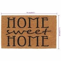 VidaXL Deurmat 45x75 cm getufte kokosvezel naturel - thumbnail