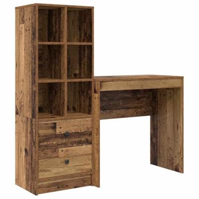 Bureau met lade 2 pcs Oudhout