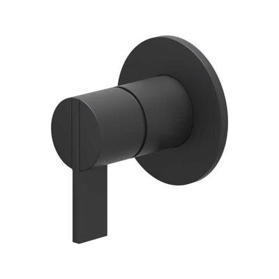 Afbouwdeel IVY Pact Inbouw douchemengkraan Met Ronde Rozet Mat Zwart PED IVY