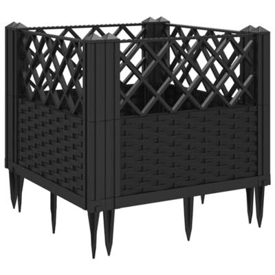 Plantenbak met pinnen 43,5x43,5x43,5 cm polypropeen zwart Plantenbak met pinnen 43,5x43,5x43,5 cm polypropeen zwart