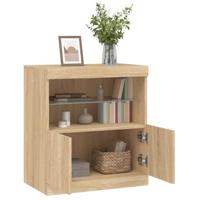 Dressoir met LED-verlichting 60x37x67 cm sonoma eikenkleurig - thumbnail