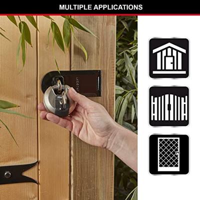 Masterlock 2 x 70mm diam. stainless steel keyed alike padlocks - octagonal boron- - M40EURT - thumbnail