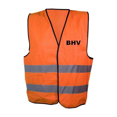 Hesje oranje BHV opdruk voor/achter - BHV V+A Hesje oranje BHV opdruk voor/achter - BHV V+A