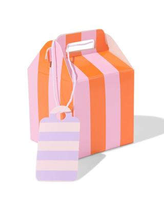 HEMA Doosje vouwbaar 5x5x5cm strepen - 6 stuks