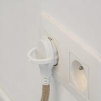 Verlengstuk - CHACON - 66789 - Textiel 3m 3x1,5m2 - LIN kabel & platte witte stekker - thumbnail