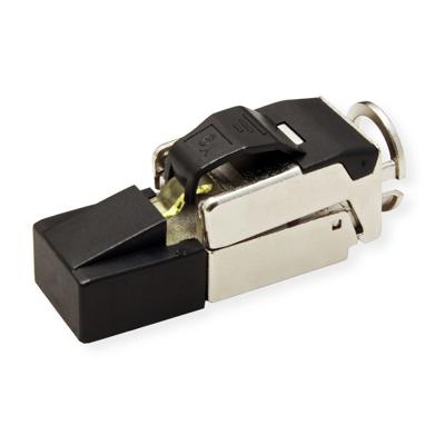 ROLINE veldmontage RJ45 connector Cat.6A (Klasse EA), STP, zilver