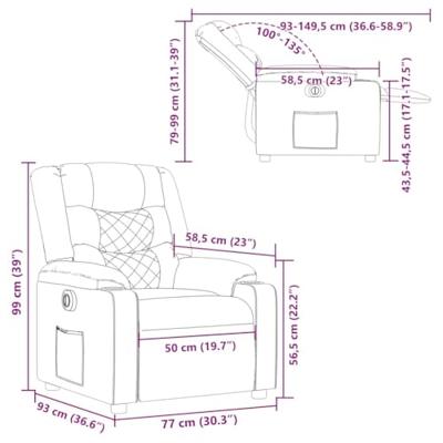 Fauteuil verstelbaar elektrisch stof donkergroen