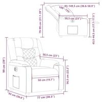 Fauteuil verstelbaar elektrisch stof donkergroen - thumbnail