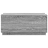 Salontafel met LED-verlichting 90x50x40 cm grijs sonoma eiken - thumbnail