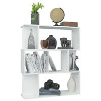 Boekenkast/kamerscherm 80x24x96 cm bewerkt hout wit - thumbnail