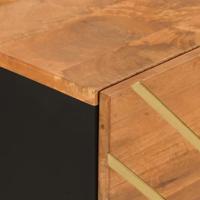Dressoir 40x33,5x75 cm massief mangohout bruin en zwart - thumbnail