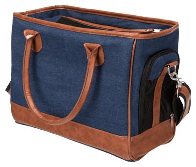 Trixie hondentas rugtas chloe lichtgrijs / zwart