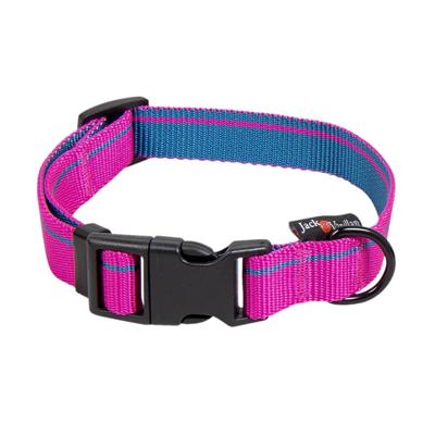 Jack and Vanilla Hondenhalsband - Nylon - Kliksluiting - Roze - 47 cm