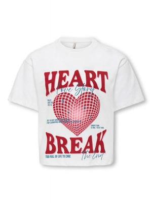 Kids ONLY winter top meisjes - wit - KogJasmine - box fit, korte mouw