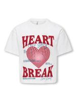 Kids ONLY winter top meisjes - wit - KogJasmine - box fit, korte mouw - thumbnail