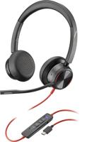 POLY Blackwire 8225 Headset Bedraad Hoofdband Kantoor/callcenter USB Type-C Zwart - thumbnail