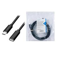 LogiLink USB-C-kabel USB 2.0 USB-C stekker, USB-C bus 3.00 m Zwart CU0212 - thumbnail