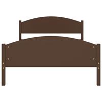 Bedframe massief grenenhout donkerbruin 120x200 cm - thumbnail