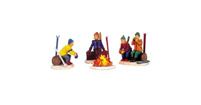 Kerstfiguur Skiers' camp fire LEMAX - Lemax Kerstfiguur Skiers' camp fire LEMAX - Lemax