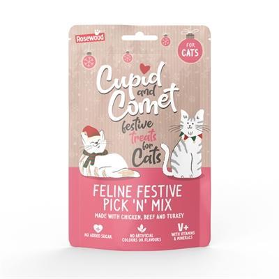 CUPID & COMET FELINE FESTIVE PICK 'N MIX SNACKS
