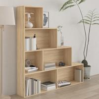 Boekenkast/kamerscherm 155x24x160 cm bewerkt hout sonoma eiken - thumbnail