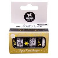Studio Light • essentials washi tape black & white nl gold - thumbnail