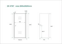 Between nisdeur 800 x 2000 x 8 mm nano rookglas/chroom - thumbnail