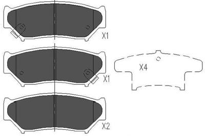 Remblokken set KBP8505