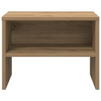 Nachtkastje artisanaal eikenkleurig 40 x 30 x 30 cm - thumbnail