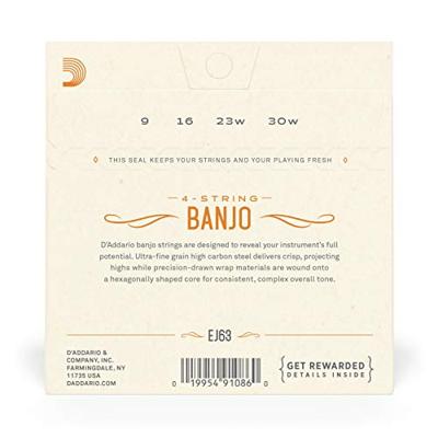 D'Addario EJ63 Tenor Banjo snarenset voor tenor banjo