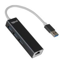 Hub USB iggual IGG319260 Zwart Grijs - thumbnail