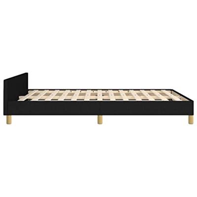 Bedframe zonder matras stof zwart 140x200 cm