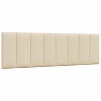 Bed met matras "Hanko" stof crèmekleurig 160x200 cm - thumbnail