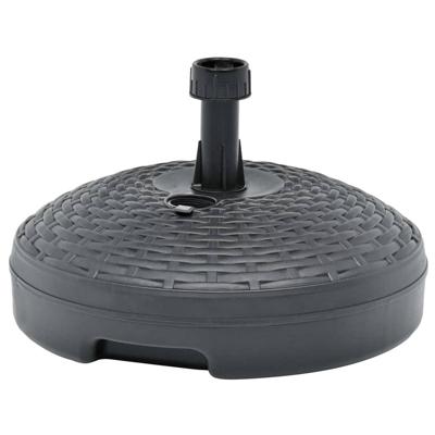 VidaXL Parasolvoet gevuld zand/water 20 l kunststof rattan antraciet