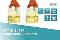 Digitus DK-1644-A-010-R-10 RJ45 Netwerkkabel, patchkabel CAT 6A S/FTP 1.00 m Rood 1 stuk(s) - thumbnail