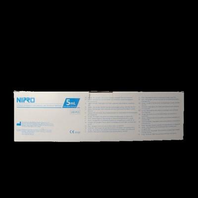 Nipro Injectiespuit 2-delig 5ml luer slip excentrisch 100 Stuks